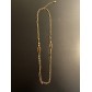 Collier Long - Rectangles patchwork sur double chaines différentes