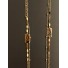 Collier Long - Rectangles patchwork sur double chaines différentes