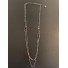 Collier Long - Rectangles patchwork sur double chaines différentes