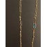 Collier Long - Rectangles patchwork sur double chaines différentes