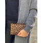 Sac habillé minaudière façon peau bête fourrure synthétique