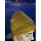 Bonnet tricot brillant avec sequins et strass