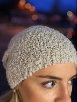 Bonnet maille bouclette