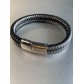 Bracelet Acier - Tresse cuir et acier