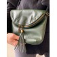 Sac cuir porté travers/pochette petit zip bord rabat