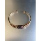 Bracelet aimant - Multirangs avec perles ovales striés