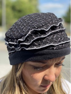 Toque tissu fantaisie interieur polaire 