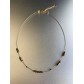 Collier Acier - Perles et anneaux sur cable