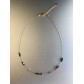 Collier Acier - Perles et anneaux sur cable