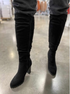 Bottes peau de pêche à talons