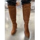 Bottes peau de pêche à talons