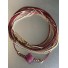 Bracelet - Multirangs Trèfle facettes  sur chaine et ruban