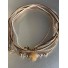 Bracelet - Multirangs Trèfle facettes  sur chaine et ruban