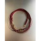 Bracelet - Multirangs Rosace métal facettes  sur chaine et ruban