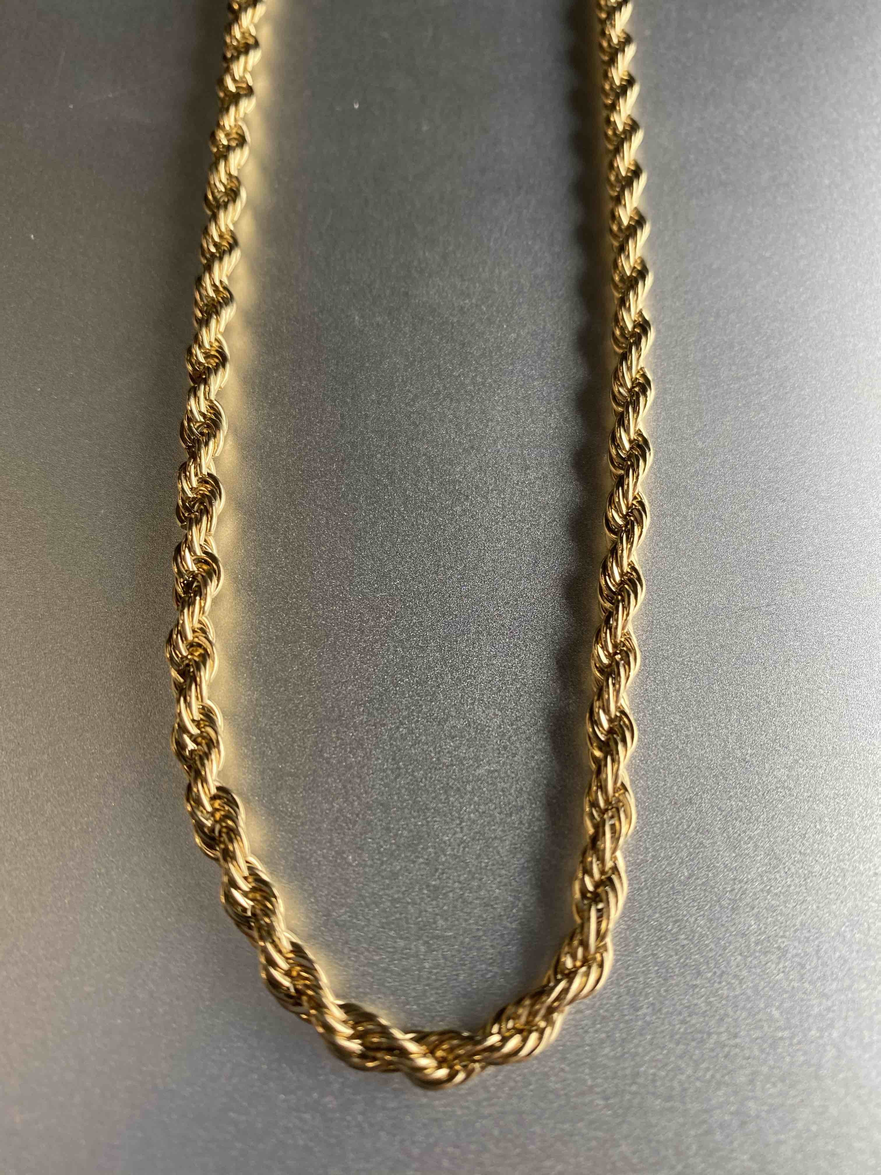 Collier Acier - Mailles en acier travaillées façon corde