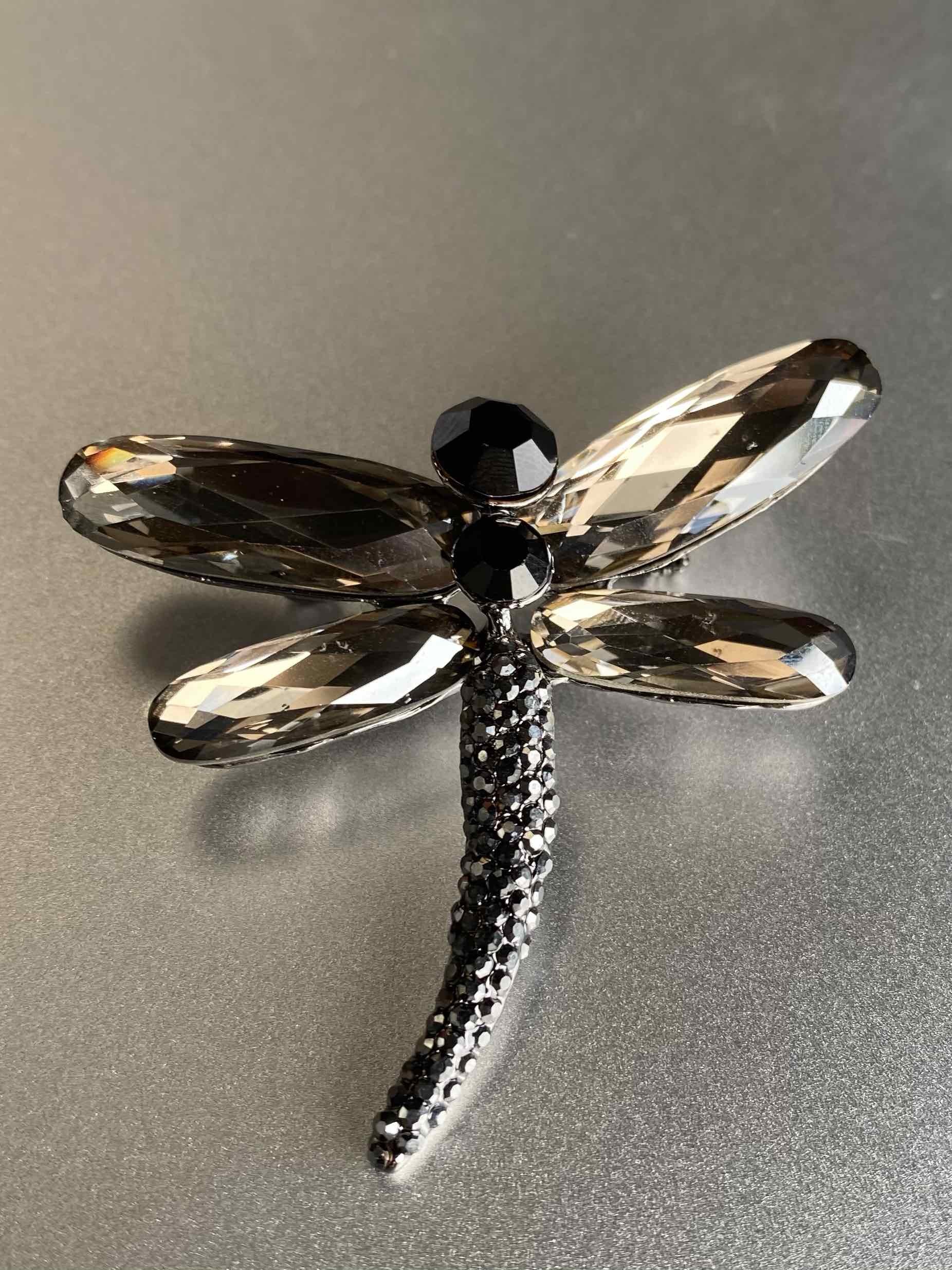 Broche - Libellule tout strass