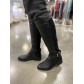 Bottes cavalière bi-mtière palte boucle en bas