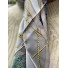 Silk square scarf - Saddlery pattern set on pasley background.