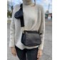 Sac cuir porté travers double et pochette à la bandoulière
