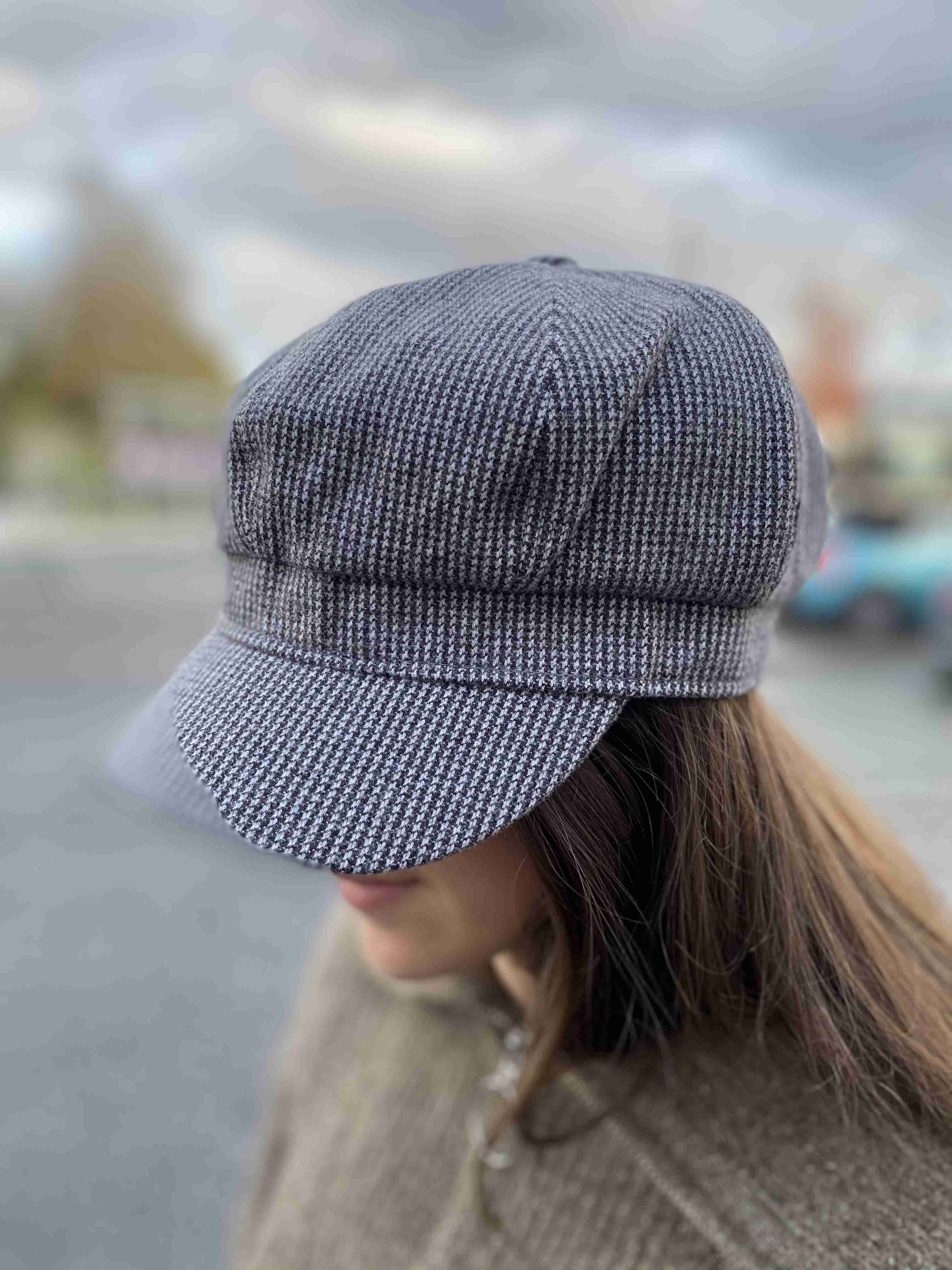 Casquette gavroche motif chevron