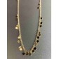 Collier Plaqué Or- Petites pastilles rondes pendantes sur chaine fine 