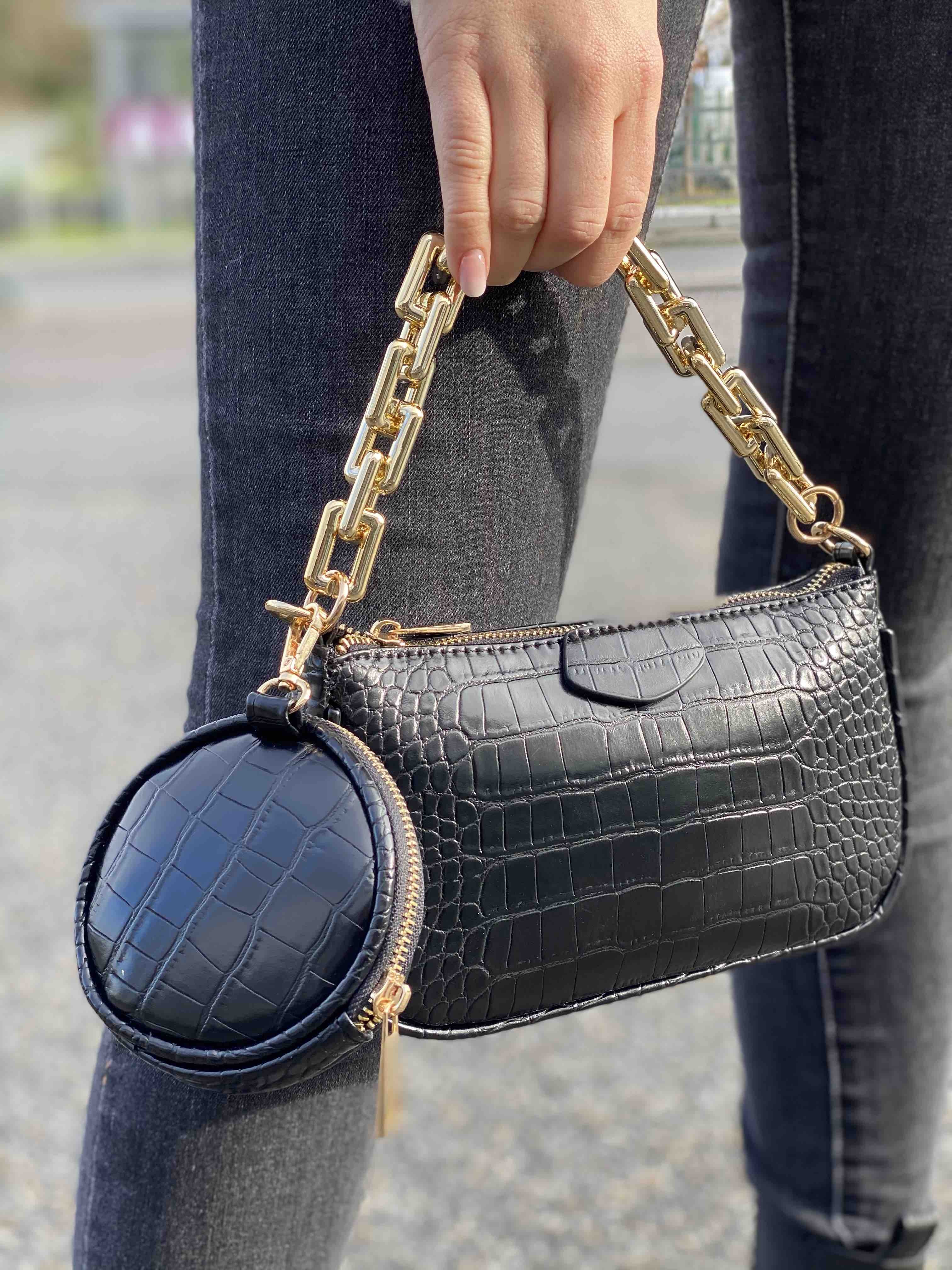 Sac petite pochette anse chaine et porte monnaie