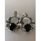 BO clips - Pastilles et anneaux pendants strass et pierres à facettes 