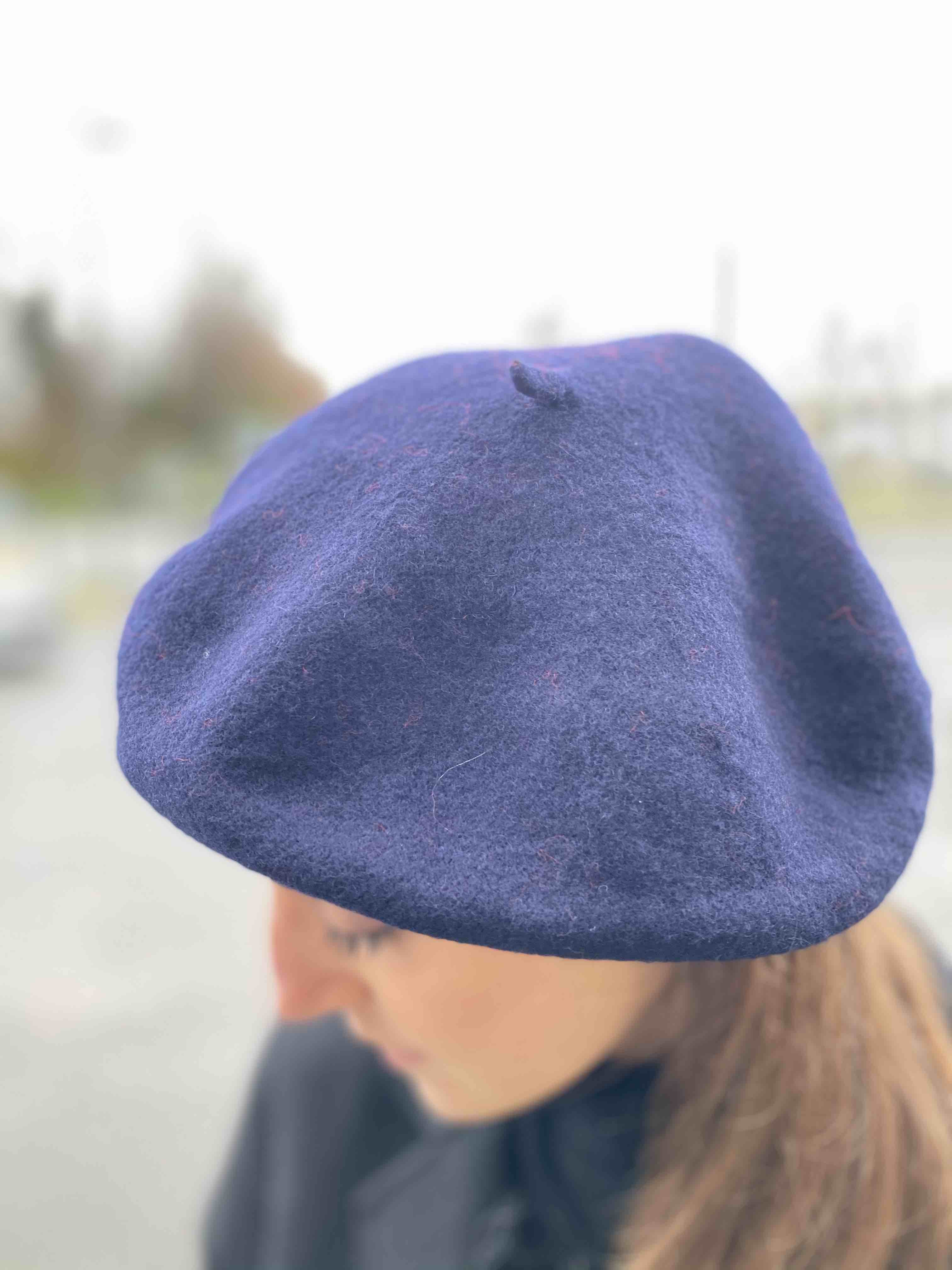 Beret uni laine 