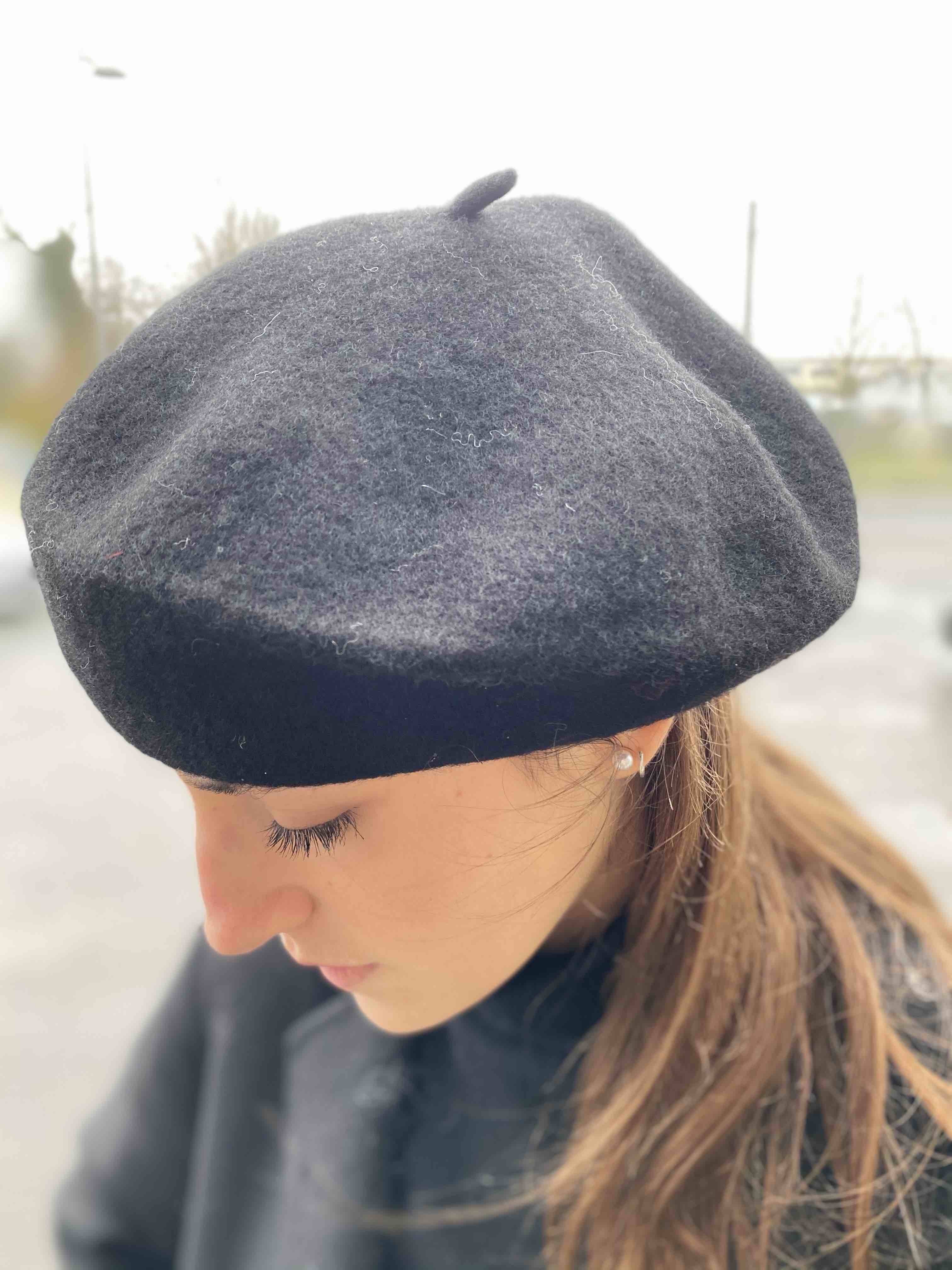 Beret uni laine 