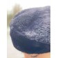 Beret uni fausse fourrure rase