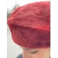 Beret uni fausse fourrure rase