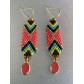 BO créoles Acier - Tressages pendants en perles colorées 