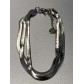 Bracelet Acier - 3 rangs avec chaines en maille mirroir