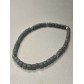 Bracelet Acier - Rang perles mates carées et pastilles acier 