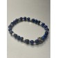 Bracelet Acier - Rang perles et pastille acier incrustée tête de mort