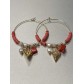 BO créoles - Anneaux avec perles et coquillages pendants 