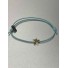 Bracelet Acier - Pastille étoile sur cordon coloré 