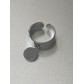 Stainless Steel Ring - Wide model with plain disc charm.