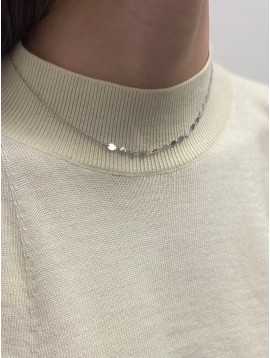 Collier Argent - Pastilles plates sur chaine fine 