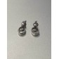 BO percées Argent - Ovales plat entrelacés pendants 