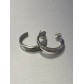 BO percées Argent - Grands anneaux 2.5cm incrustations strass 