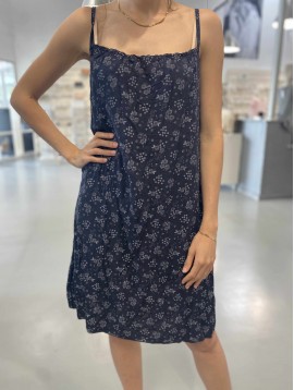 Robe sans manches courtes bouquets de  fleurs