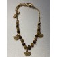 Bracelet Acier - Perles et petits pendentifs éventails sur chaine
