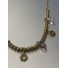 Collier Acier - Perles et petits pendentifs soleils sur chaine fine