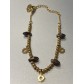 Bracelet Acier - Perles et petits pendentifs soleils sur chaine fine