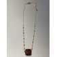 Collier Acier - Perle carrée à facette sur chaine fine et mini perles 
