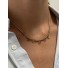 Collier Acier - Perles et petits pendentifs soleils sur chaine fine