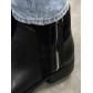 Bottines avec petit talon et zip sur le côté multi matières