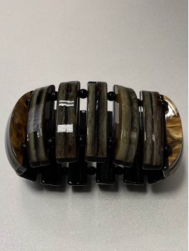 Bracelet - Elastique lamelles bombées résine