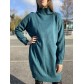Robe en maille unie col montant